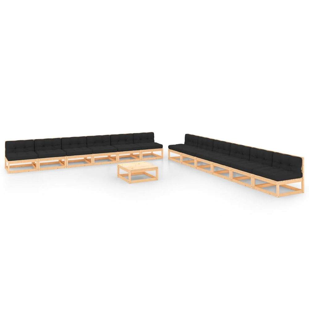 13-delige Loungeset met kussens massief grenenhout MeubelReus