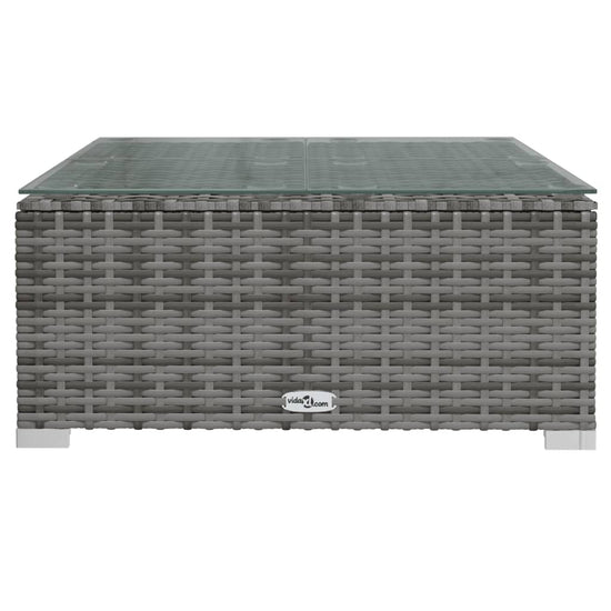 3-delige Loungeset met kussens poly rattan grijs MeubelReus