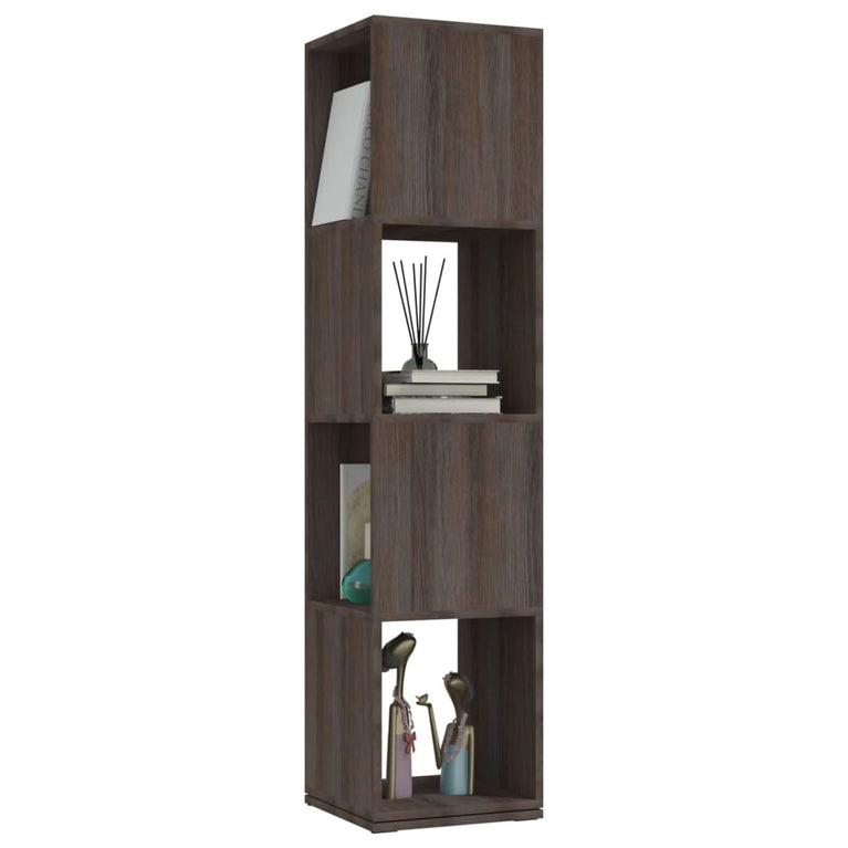 Draaikast 34,5x34,5x147,5 cm spaanplaat grijs en sonoma eiken MeubelReus