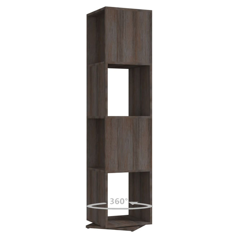 Draaikast 34,5x34,5x147,5 cm spaanplaat grijs en sonoma eiken MeubelReus