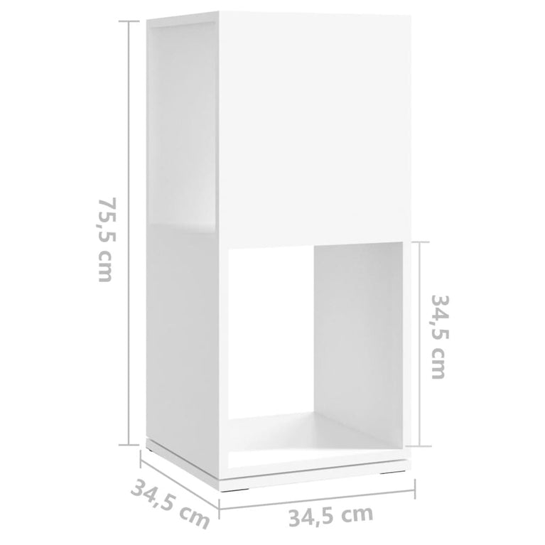 Draaikast 34,5x34,5x75,5 cm spaanplaat wit MeubelReus