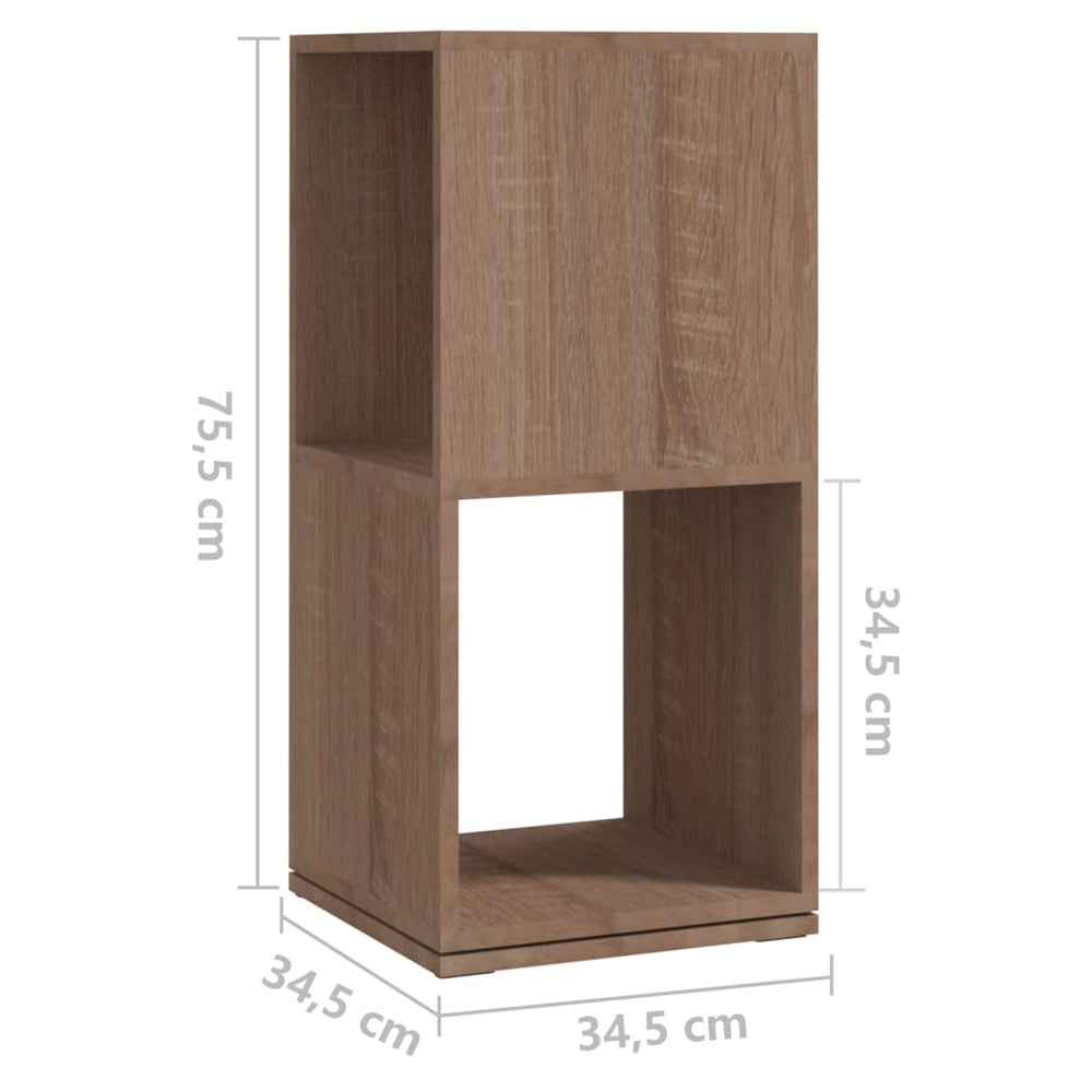 Draaikast 34,5x34,5x75,5 cm spaanplaat sonoma eiken MeubelReus