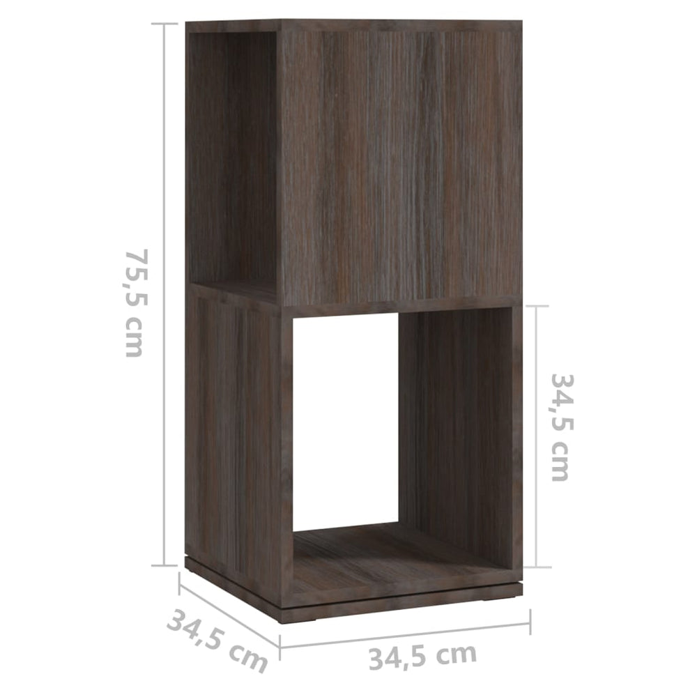 Draaikast 34,5x34,5x75,5 cm spaanplaat grijs en sonoma eiken MeubelReus