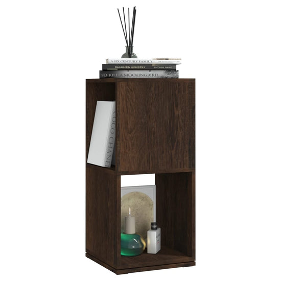 Draaikast 34,5x34,5x75,5 cm spaanplaat gerookt eiken MeubelReus
