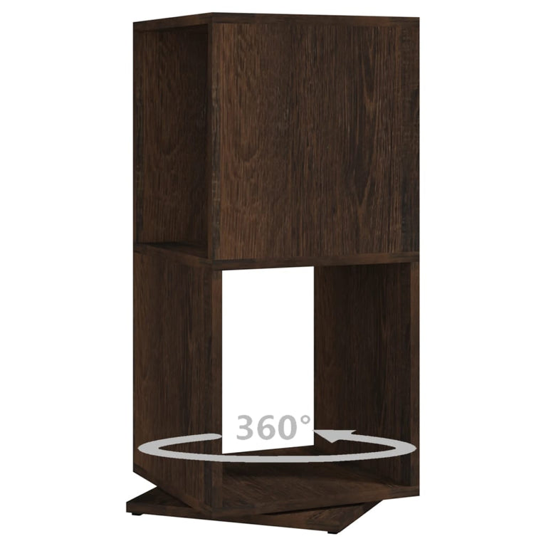 Draaikast 34,5x34,5x75,5 cm spaanplaat gerookt eiken MeubelReus