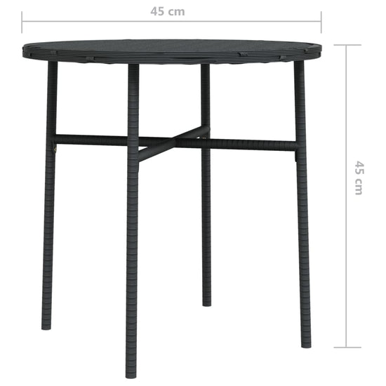 Salontafel 45 cm poly rattan zwart MeubelReus