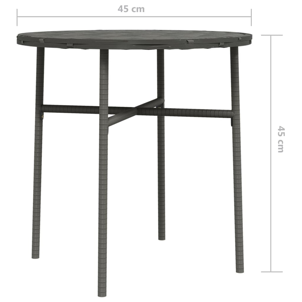 Salontafel 45 cm poly rattan grijs MeubelReus
