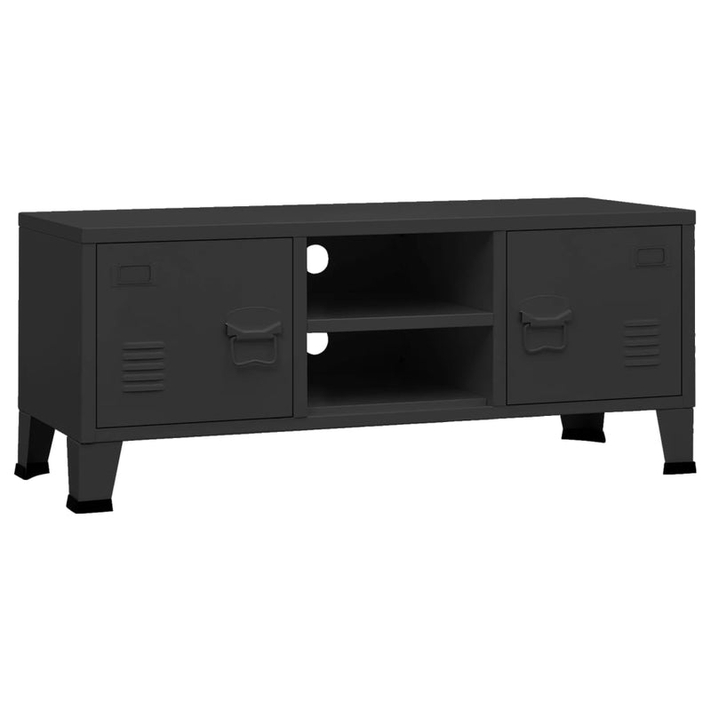 Tv-meubel industrieel 105x35x42 cm metaal zwart MeubelReus