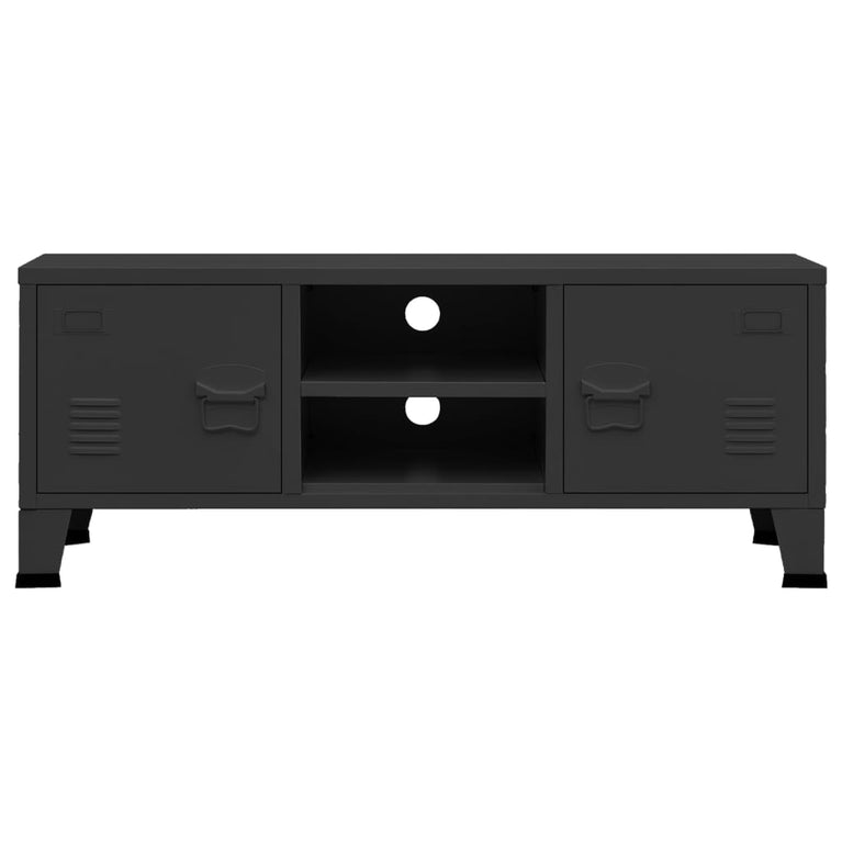 Tv-meubel industrieel 105x35x42 cm metaal zwart MeubelReus