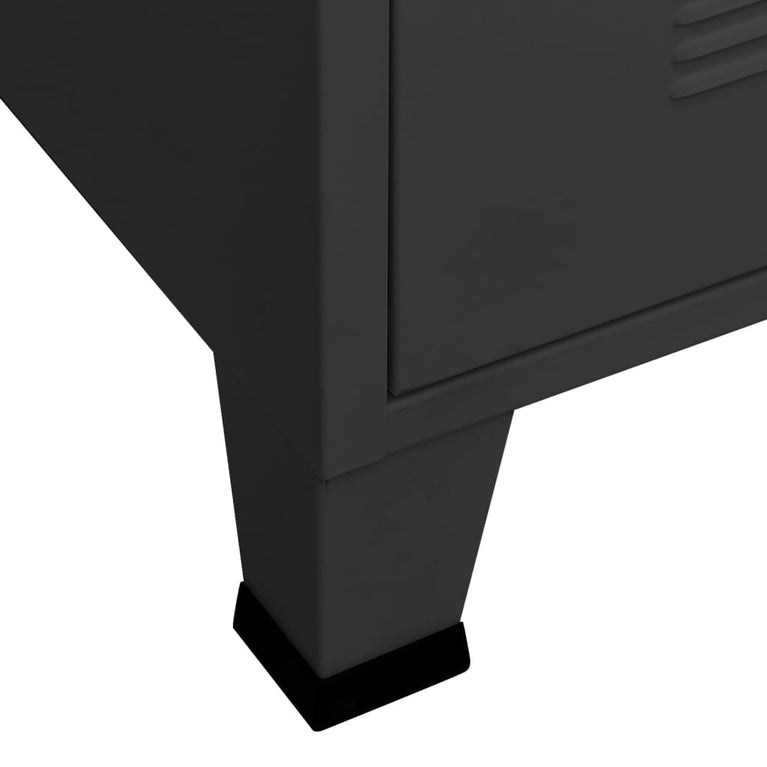 Tv-meubel industrieel 105x35x42 cm metaal zwart MeubelReus