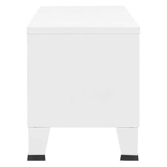 Tv-meubel industrieel 105x35x42 cm metaal wit MeubelReus