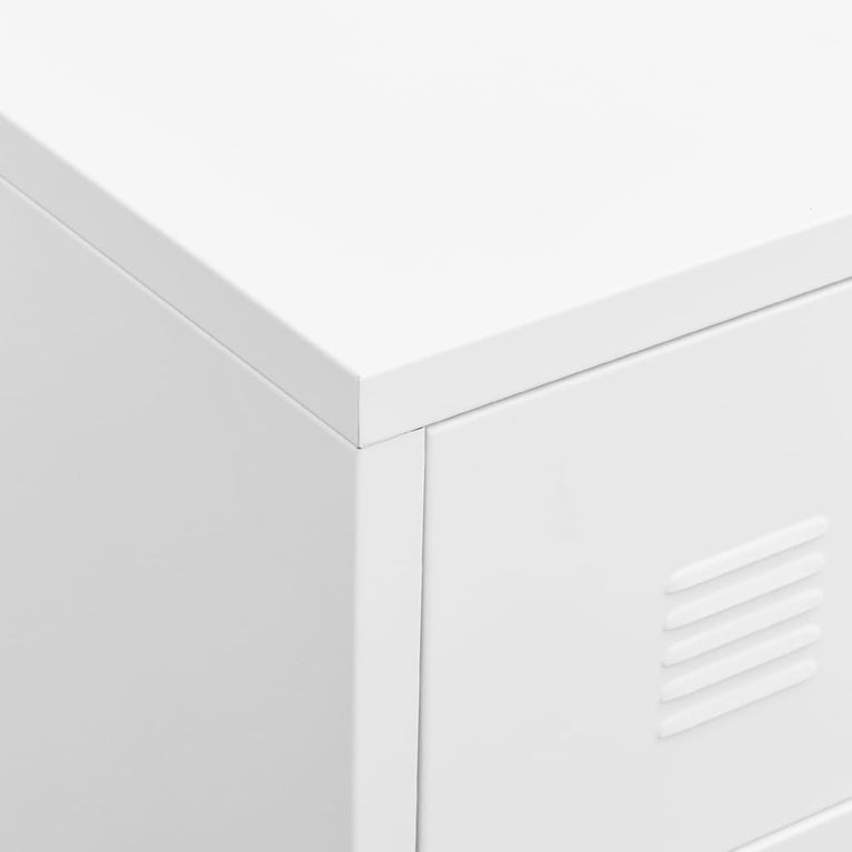 Tv-meubel industrieel 105x35x42 cm metaal wit MeubelReus
