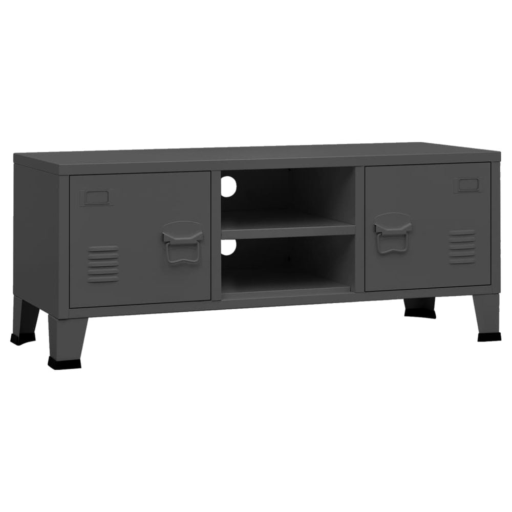 Tv-meubel industrieel 105x35x42 cm metaal antracietkleurig MeubelReus