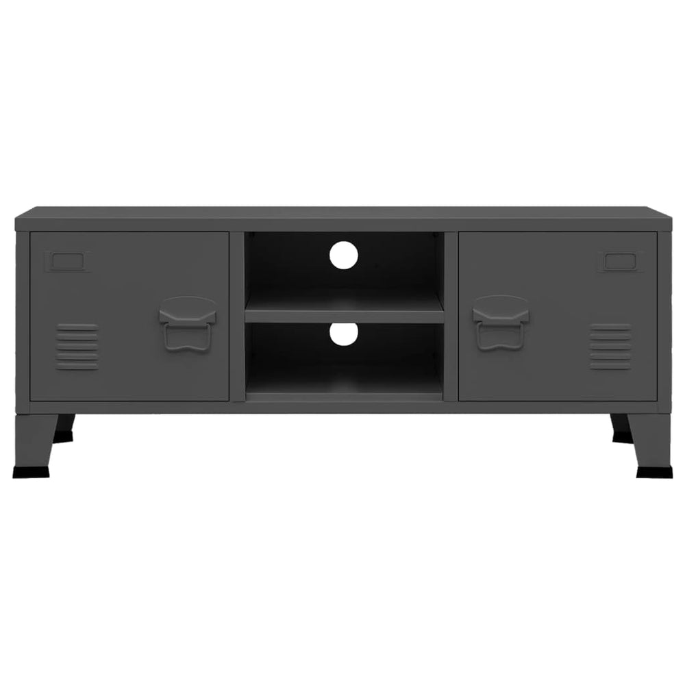 Tv-meubel industrieel 105x35x42 cm metaal antracietkleurig MeubelReus