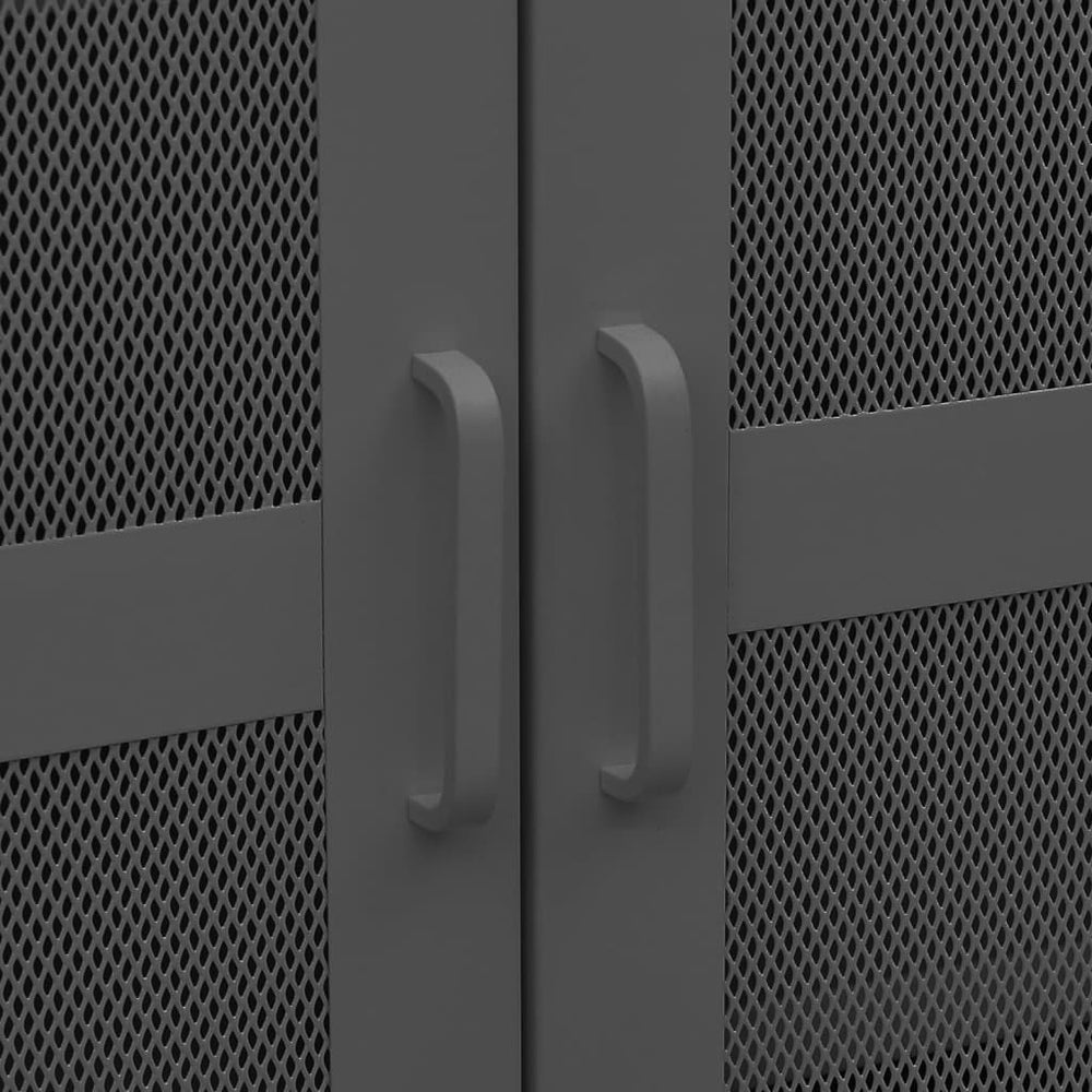 Opbergkast industrieel 70x40x115 cm metaal antracietkleurig MeubelReus