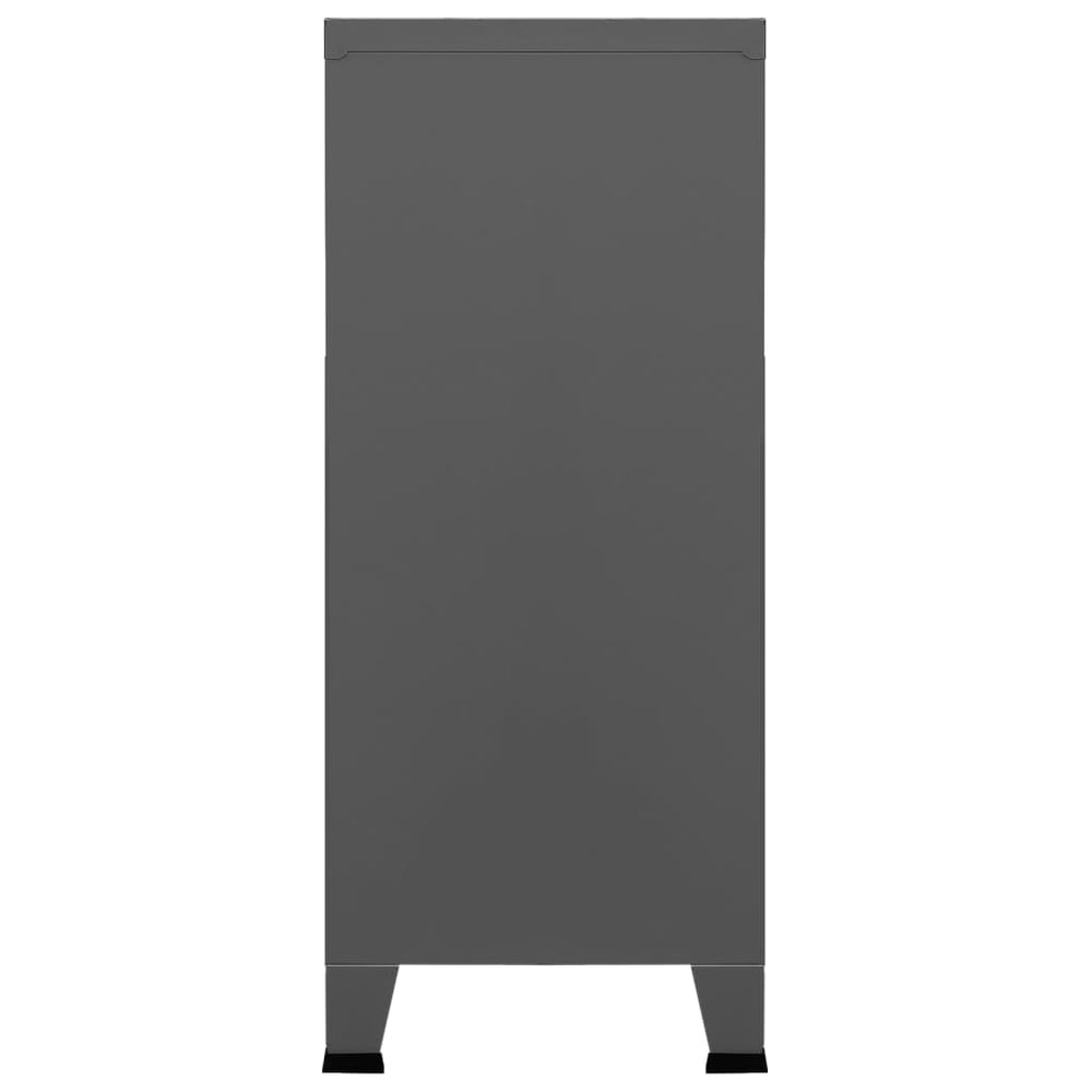 Opbergkast industrieel 90x40x100 cm staal antracietkleurig MeubelReus