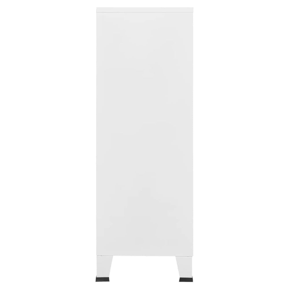 Opbergkast industrieel 75x40x115 cm metaal wit MeubelReus