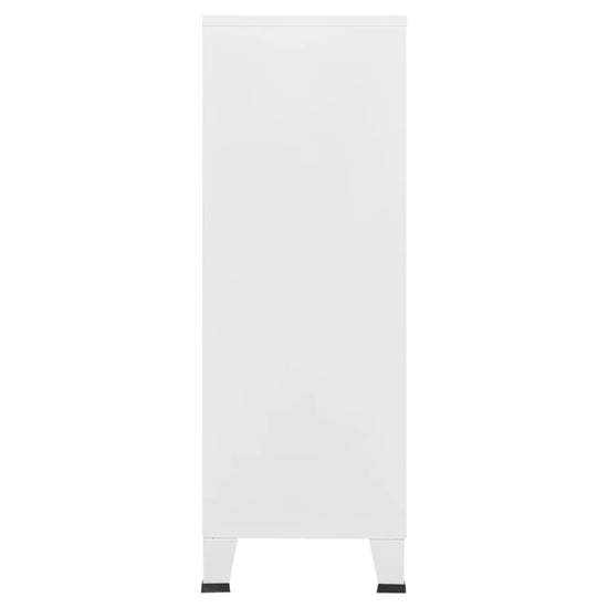 Opbergkast industrieel 75x40x115 cm metaal wit MeubelReus