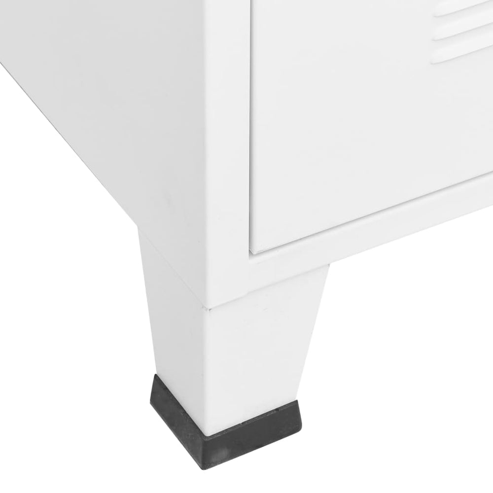 Opbergkast industrieel 75x40x115 cm metaal wit MeubelReus