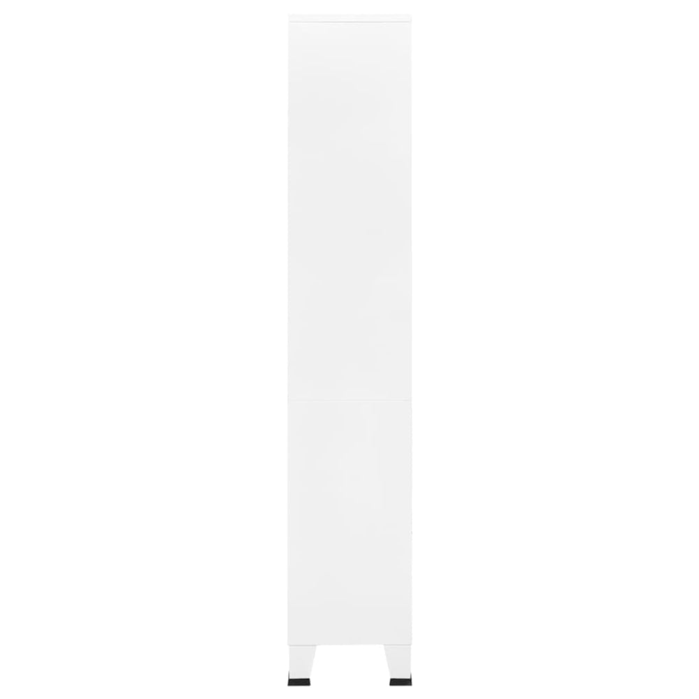Boekenkast industrieel 80x32x180 cm staal wit MeubelReus
