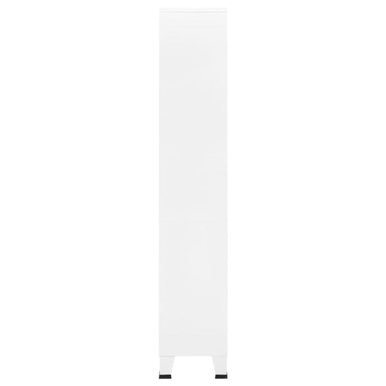 Boekenkast industrieel 80x32x180 cm staal wit MeubelReus