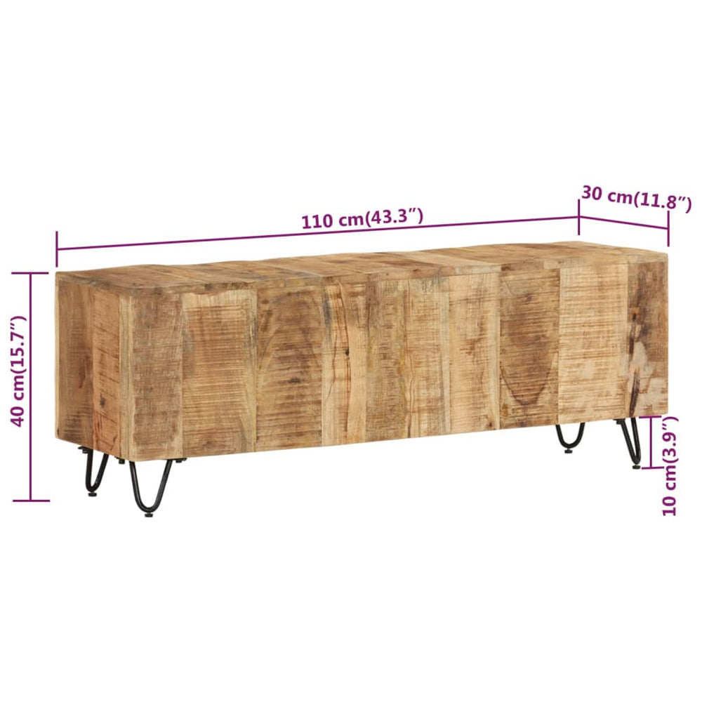 Tv-meubel 110x30x40 cm massief mangohout MeubelReus