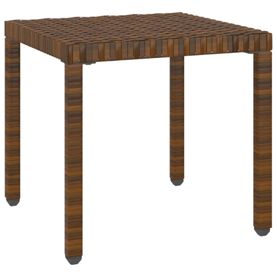 Ligbedden 2 st met tafel poly rattan bruin MeubelReus