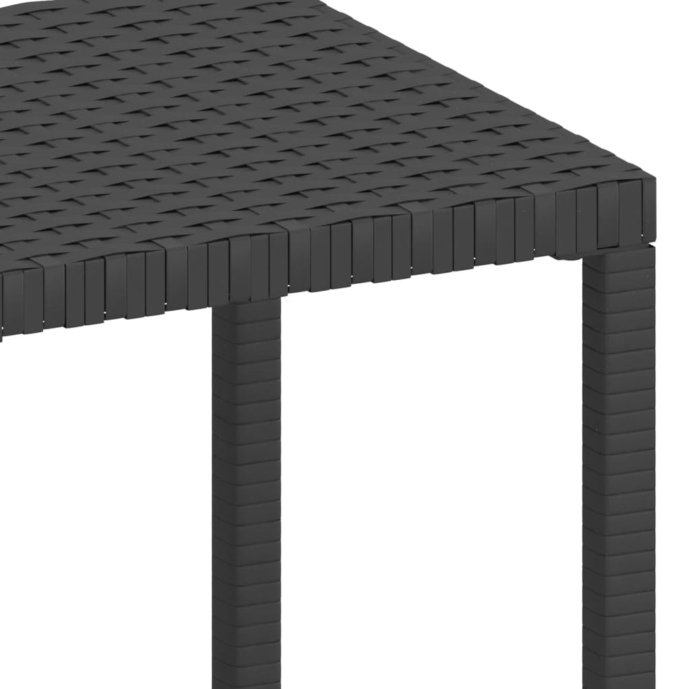Ligbedden 2 st met tafel poly rattan zwart MeubelReus