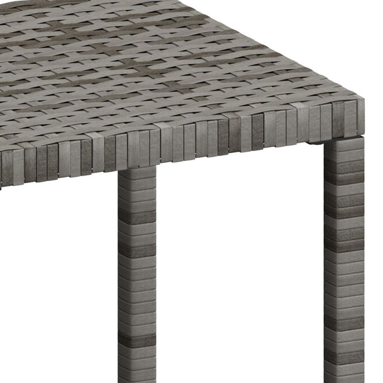 Ligbedden 2 st met tafel poly rattan grijs MeubelReus