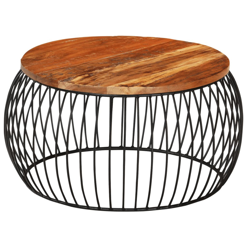 Salontafel Ø68 cm massief gerecycled hout MeubelReus