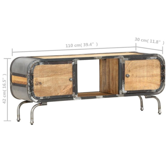 Tv-meubel 110x30x42 cm massief mangohout MeubelReus