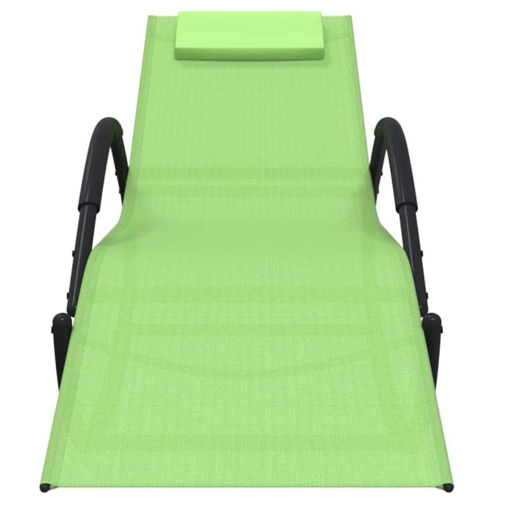 Ligbedden schommelend 2 st staal en textileen groen MeubelReus