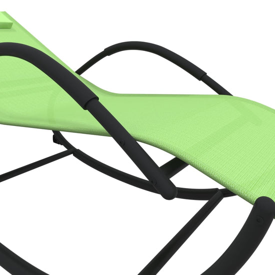 Ligbedden schommelend 2 st staal en textileen groen MeubelReus