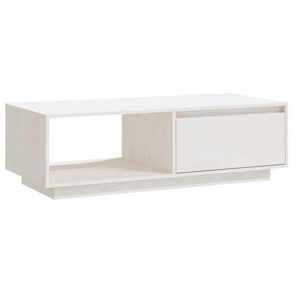 Salontafel 110x50x33,5 cm massief grenenhout wit MeubelReus