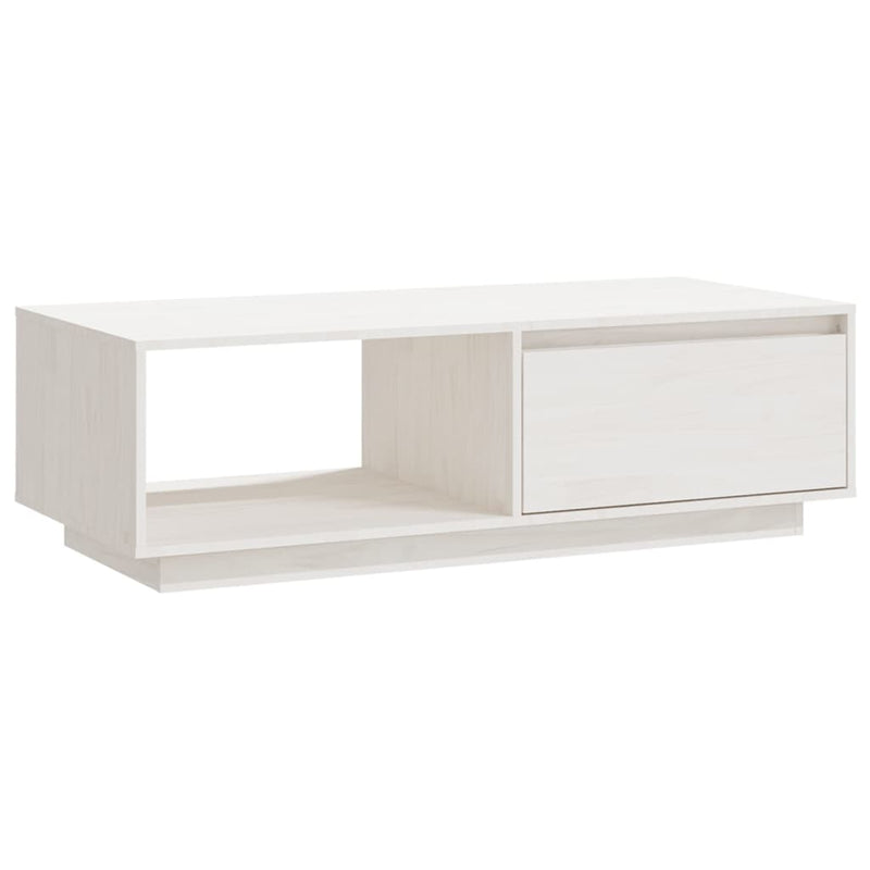Salontafel 110x50x33,5 cm massief grenenhout wit MeubelReus