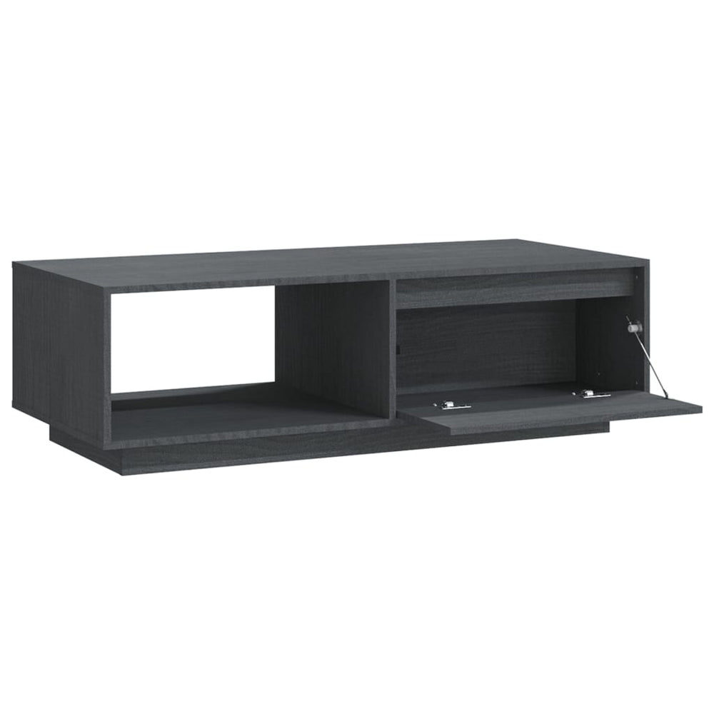 Salontafel 110x50x33,5 cm massief grenenhout grijs MeubelReus