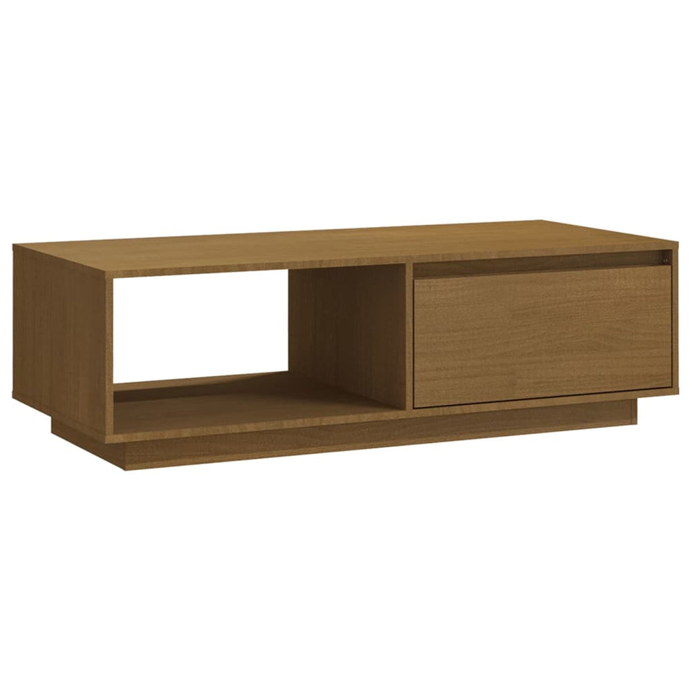 Salontafel 110x50x33,5 cm massief grenenhout honingbruin MeubelReus