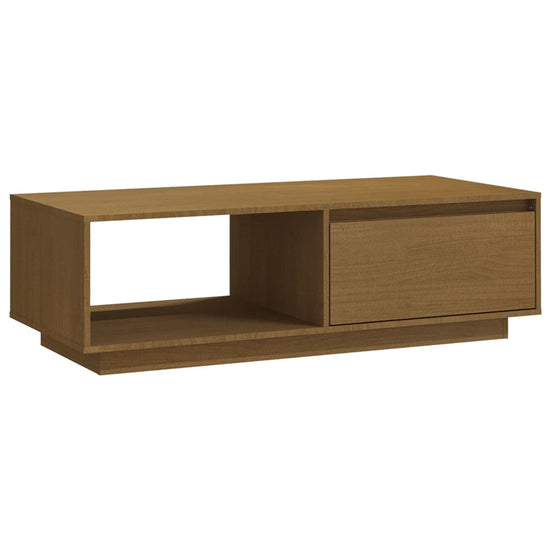 Salontafel 110x50x33,5 cm massief grenenhout honingbruin MeubelReus
