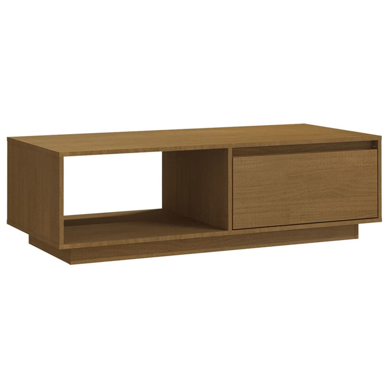 Salontafel 110x50x33,5 cm massief grenenhout honingbruin MeubelReus