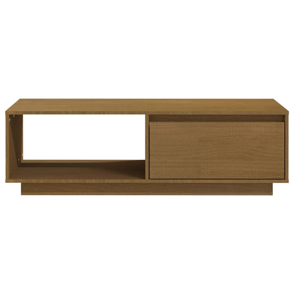 Salontafel 110x50x33,5 cm massief grenenhout honingbruin MeubelReus