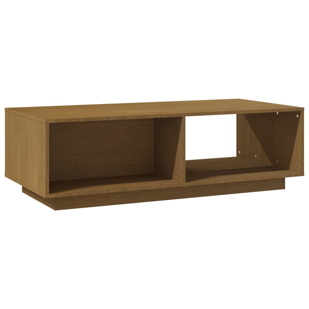 Salontafel 110x50x33,5 cm massief grenenhout honingbruin MeubelReus