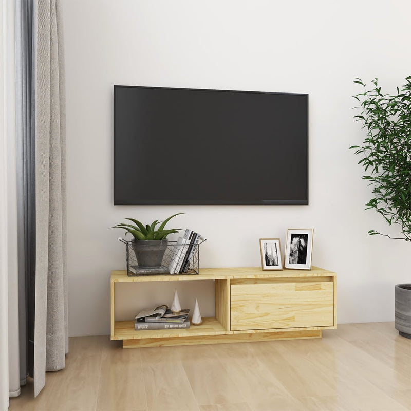 Tv-meubel 110x30x33,5 cm massief grenenhout MeubelReus