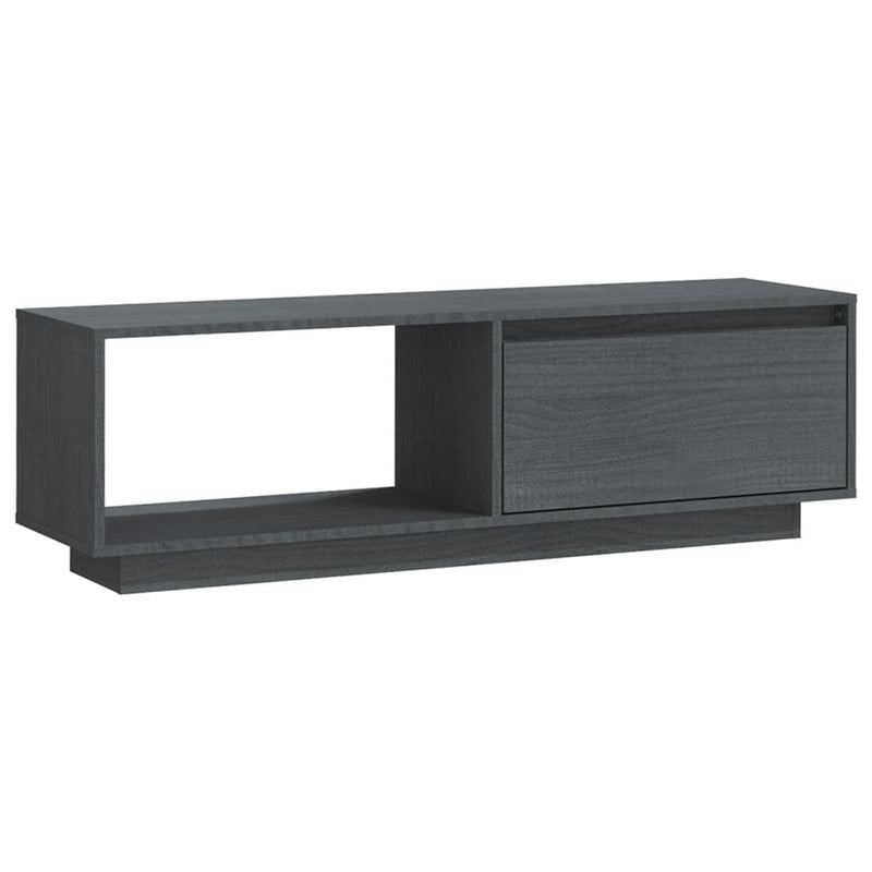 Tv-meubel 110x30x33,5 cm massief grenenhout grijs MeubelReus