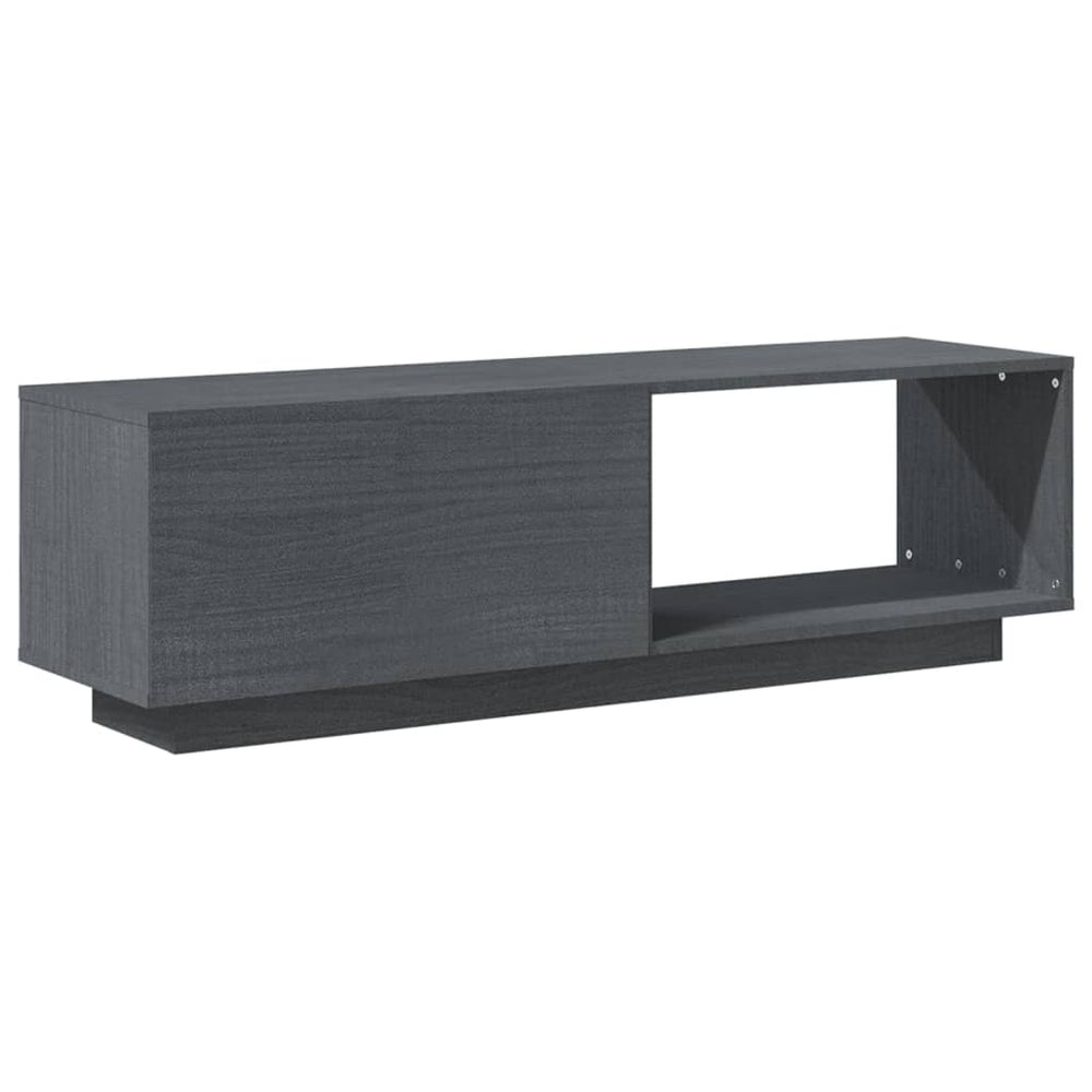 Tv-meubel 110x30x33,5 cm massief grenenhout grijs MeubelReus