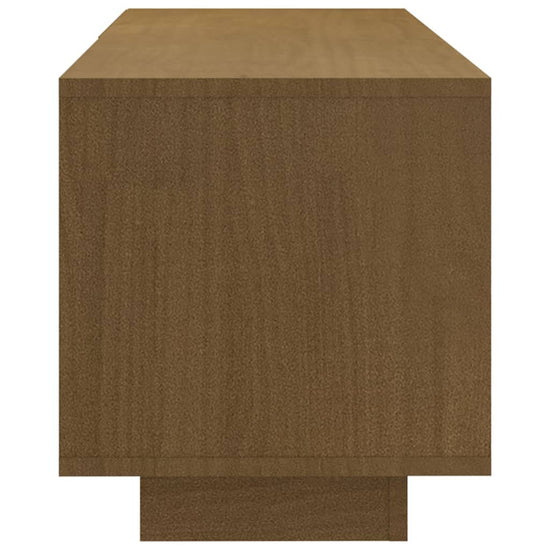 Tv-meubel 110x30x33,5 cm massief grenenhout honingbruin MeubelReus