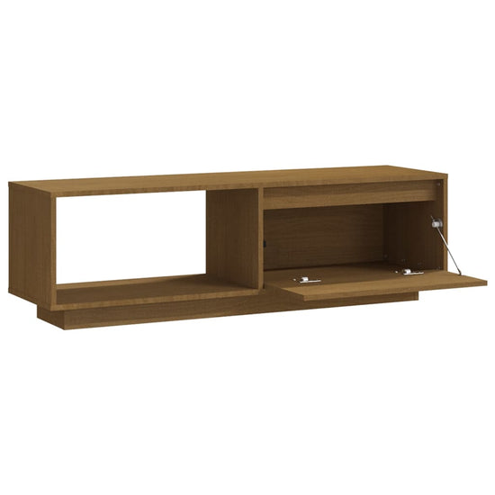Tv-meubel 110x30x33,5 cm massief grenenhout honingbruin MeubelReus
