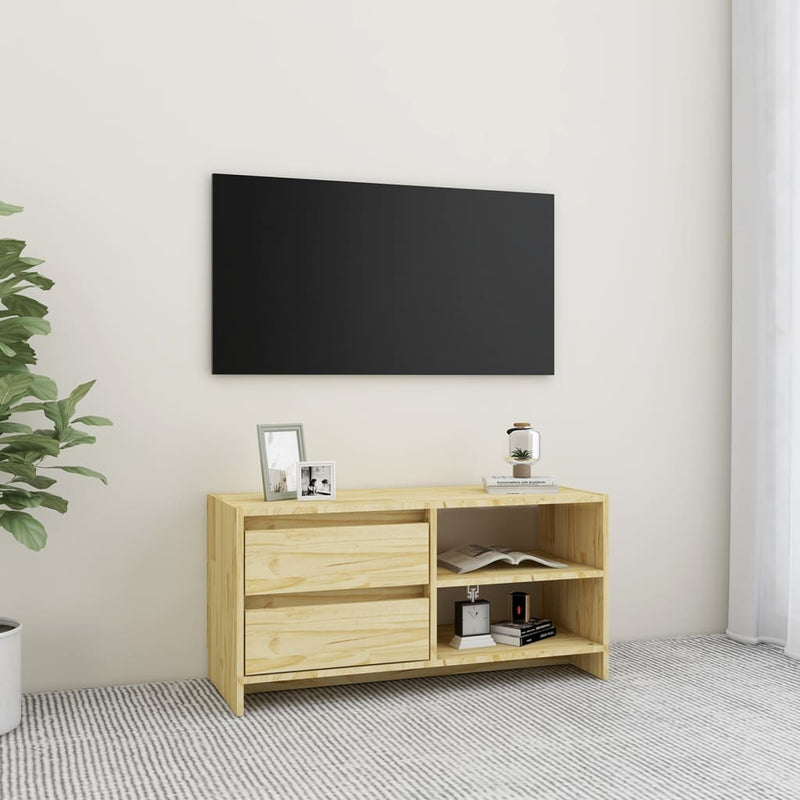 Tv-meubel 80x31x39 cm massief grenenhout MeubelReus