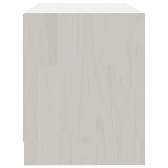 Tv-meubel 80x31x39 cm massief grenenhout wit MeubelReus