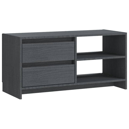Tv-meubel 80x31x39 cm massief grenenhout grijs MeubelReus