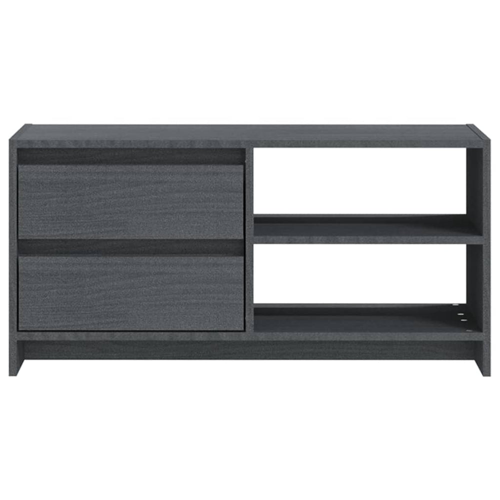 Tv-meubel 80x31x39 cm massief grenenhout grijs MeubelReus